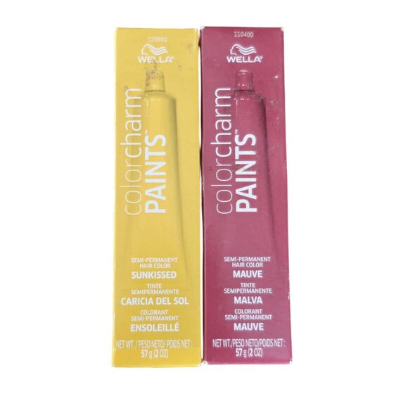 Wella Color Charm Paints Semi-Permanent Hair Color Sunkissed & Mauve Lot Of 3 - Picture 2 of 9